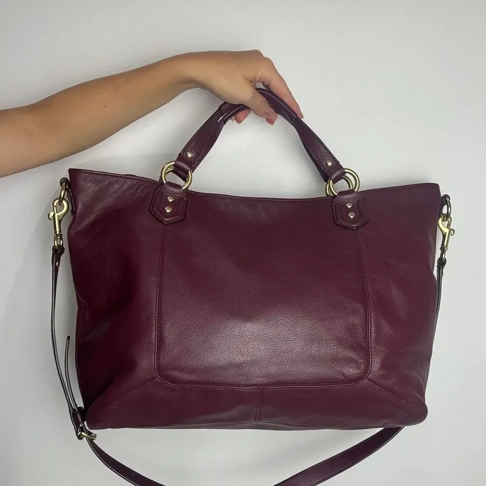 Coach Women's Burgundy and Red Bag